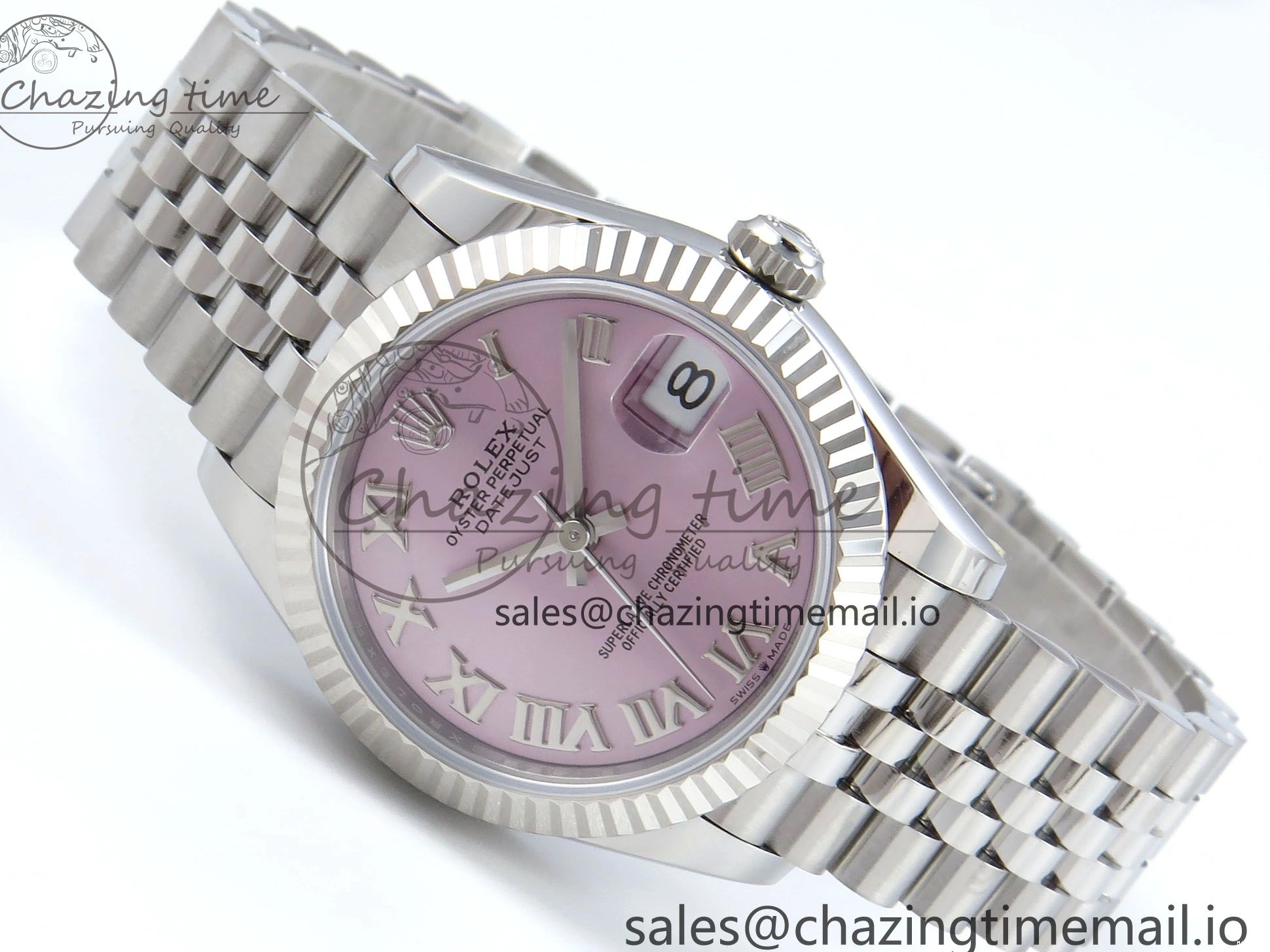 MiroTime 0216 Upgraded DateJust 31 278274 ARF 1:1 Best Edition 904L Steel Pink Roman Dial on SS Jubilee Bracelet ETA 532